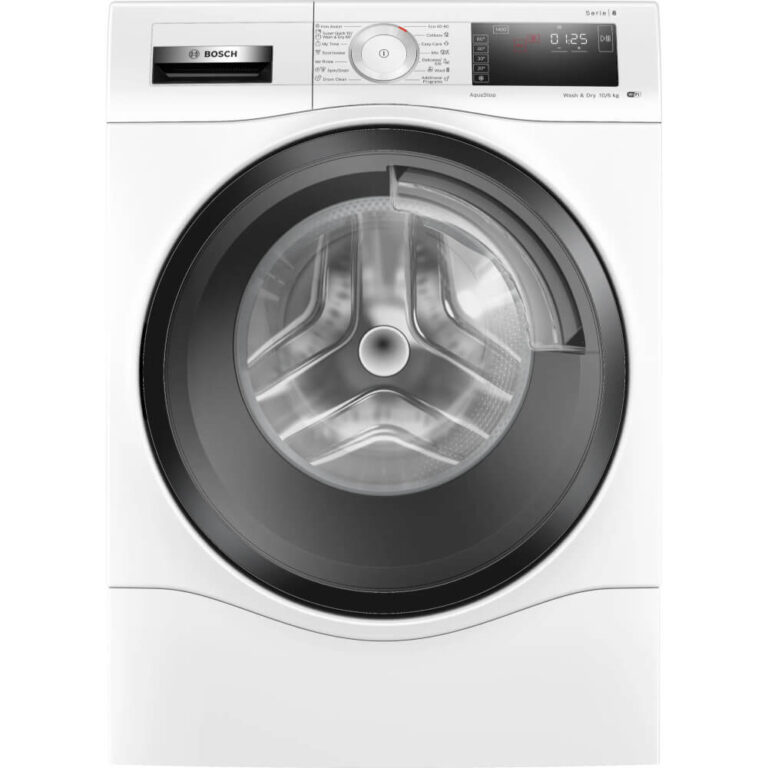 Masina de spalat rufe cu uscator Bosch WDU8H543EU, 1400 RPM, 10 kg Spalare/6 kg Uscare, Control Wi-Fi, AutoDry, Night Wash, Clasa D, Alb