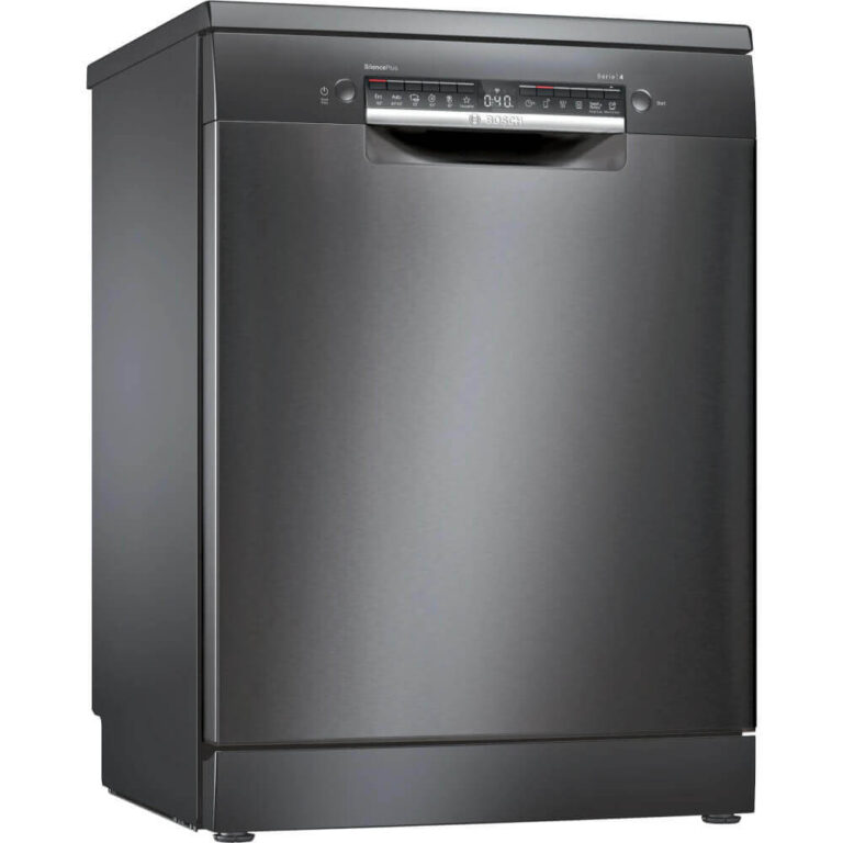 Masina de spalat vase Bosch SMS4HCC48E, 14 seturi, 6 programe, Sistem AquaStop, SpeedPerfect+, Clasa D, Negru Inox