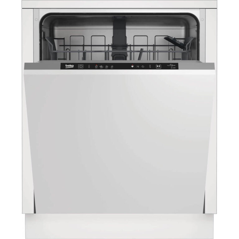 Masina de spalat vase incorporabila Beko BDIN14320, 13 seturi, 4 programe, Hygiene Intense, Indicator sare, Quick&Shine, Mini 30’, Flexible HalfLoad, Alb, Clasa E