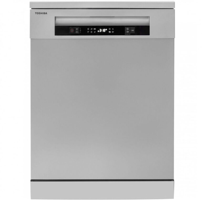 Masina de spalat vase Toshiba DW-14F5S, 14 seturi, 6 programe, AquaStop, Deschidere automata usa, Filtru AntiBacterian, Inox, Clasa D