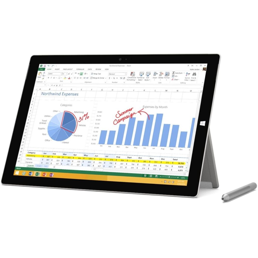 Tableta Microsoft Surface Pro 3, Intel® Core&trade; i5, Memorie 8GB, 256GB SSD, Windows 8.1 Pro, Argintiu