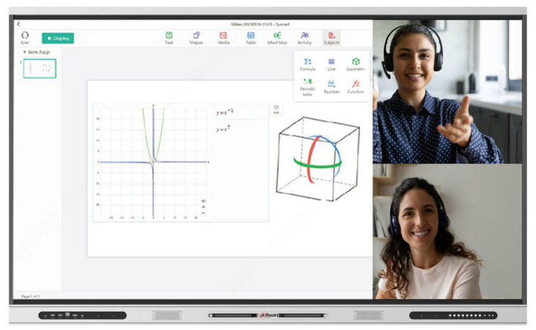 Tabla interactiva cu touchscreen Dahua LPH75-ST420 Whiteboard, 4K DLED, diagonala 75 inch (190.5cm), Wi-Fi, Bluetooth