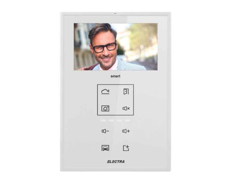Monitor videointerfon de interior, 4.3 inch, smart, LCD color, taste touch, alb, Electra, VTM.4S083.ELWTL