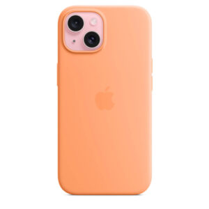 Husa de protectie Apple Silicone Case with MagSafe pentru iPhone 15, Orange Sorbet Husa de protectie Apple Silicone Case with MagSafe pentru iPhone 15, Orange Sorbet