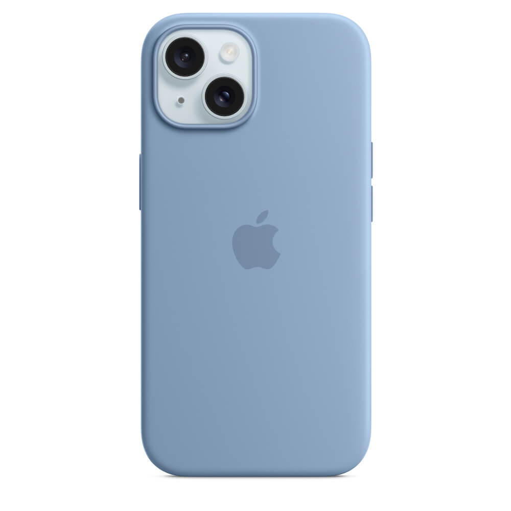 Husa de protectie Apple Silicone Case cu MagSafe pentru iPhone 15, Winter Blue Husa de protectie Apple Silicone Case cu MagSafe pentru iPhone 15, Winter Blue