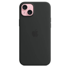 Husa de protectie Apple Silicone Case with MagSafe pentru iPhone 15 Plus, Negru Husa de protectie Apple Silicone Case with MagSafe pentru iPhone 15 Plus, Negru