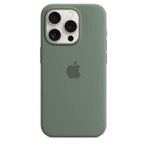 Husa de protectie Apple Silicone Case with MagSafe iPhone 15 Pro, Cypress Husa de protectie Apple Silicone Case with MagSafe iPhone 15 Pro, Cypress