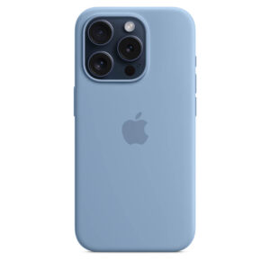Husa de protectie Apple Silicone Case cu MagSafe iPhone 15 Pro, Winter Blue Husa de protectie Apple Silicone Case cu MagSafe iPhone 15 Pro, Winter Blue