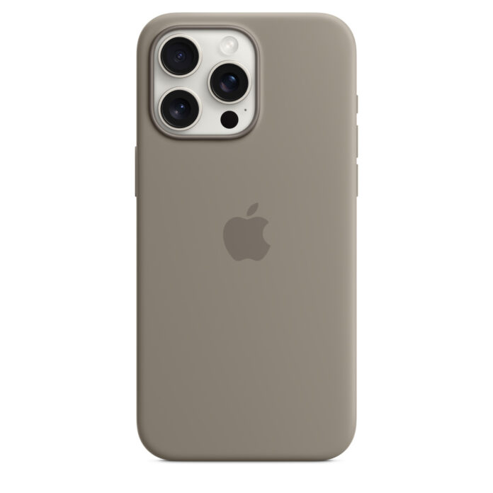 Husa de protectie Apple Silicone Case cu MagSafe iPhone 15 Pro Max, Clay Husa de protectie Apple Silicone Case cu MagSafe iPhone 15 Pro Max, Clay