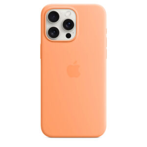 Husa de protectie Apple Silicone Case with MagSafe iPhone 15 Pro Max, Orange Sorbet Husa de protectie Apple Silicone Case with MagSafe iPhone 15 Pro Max, Orange Sorbet
