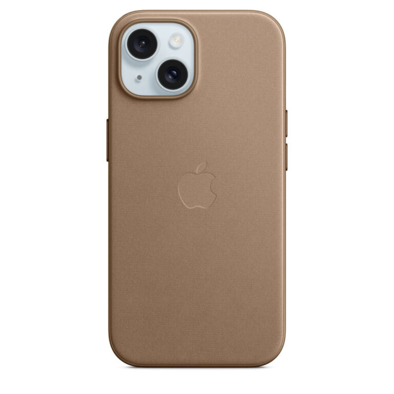 Husa de protectie Apple FineWoven Case MagSafe pentru iPhone 15, Taupe