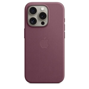 Husa de protectie Apple FineWoven Case with MagSafe pentru iPhone 15 Pro, Mulberry Husa de protectie Apple FineWoven Case with MagSafe pentru iPhone 15 Pro, Mulberry