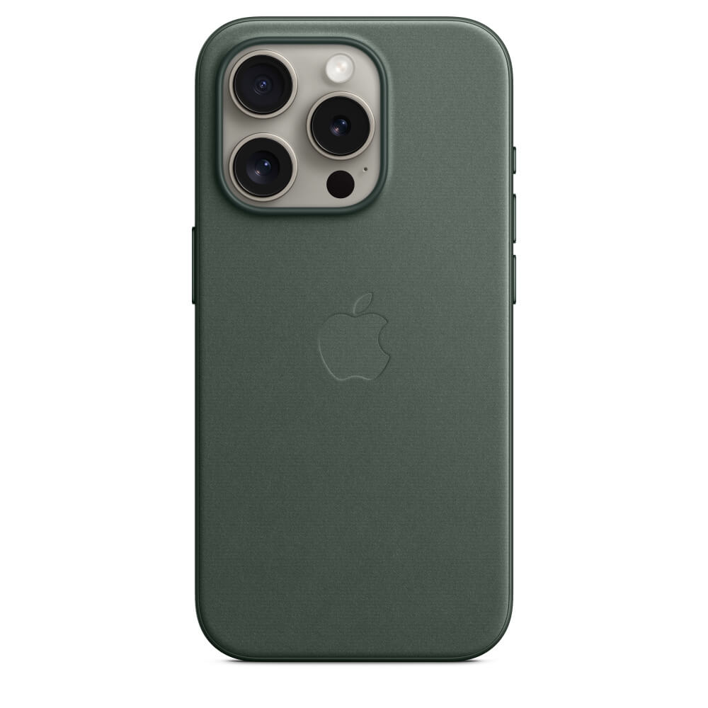 Husa de protectie Apple FineWoven Case with MagSafe pentru iPhone 15 Pro, Evergreen Husa de protectie Apple FineWoven Case with MagSafe pentru iPhone 15 Pro, Evergreen
