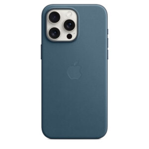 Husa de protectie Apple FineWoven with MagSafe pentru iPhone 15 Pro Max, Pacific Blue Husa de protectie Apple FineWoven with MagSafe pentru iPhone 15 Pro Max, Pacific Blue
