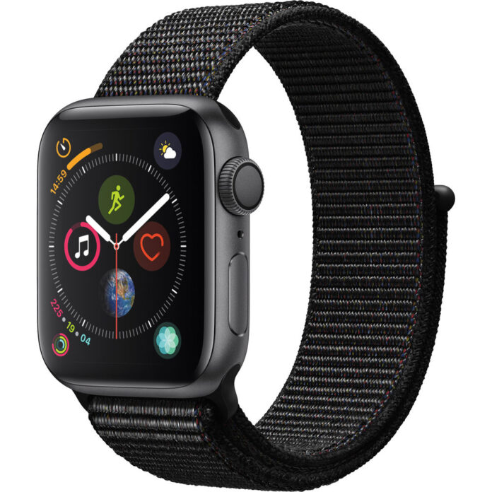 Apple Watch Series 4 GPS, 40mm Space Grey Aluminium Case, Black Sport Loop Apple Watch Series 4 GPS, 40mm Space Grey Aluminium Case, Black Sport Loop