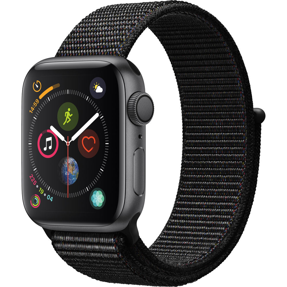 Apple Watch Series 4 GPS, 40mm Space Grey Aluminium Case, Black Sport Loop Apple Watch Series 4 GPS, 40mm Space Grey Aluminium Case, Black Sport Loop