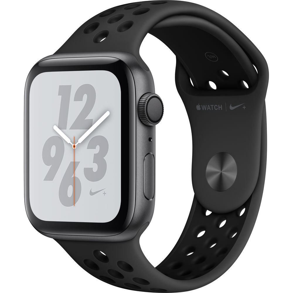 Apple Watch Nike+ Series 4 GPS, 44mm Space Grey Aluminium Case, Anthracite/Black Nike Sport Band Apple Watch Nike+ Series 4 GPS, 44mm Space Grey Aluminium Case, Anthracite/Black Nike Sport Band