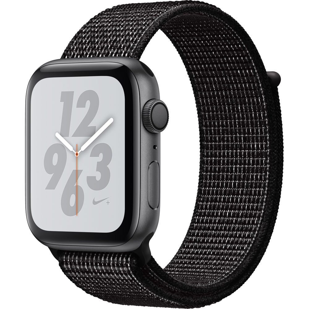 Apple Watch Nike+ Series 4 GPS, 44mm Space Grey Aluminium Case, Black Nike Sport Loop Apple Watch Nike+ Series 4 GPS, 44mm Space Grey Aluminium Case, Black Nike Sport Loop