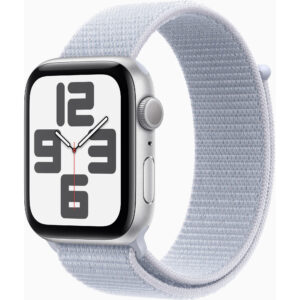 Apple Watch SE2 2024, GPS, 44mm, Silver Aluminium Case, Blue Cloud Sport Loop Apple Watch SE2 2024, GPS, 44mm, Silver Aluminium Case, Blue Cloud Sport Loop
