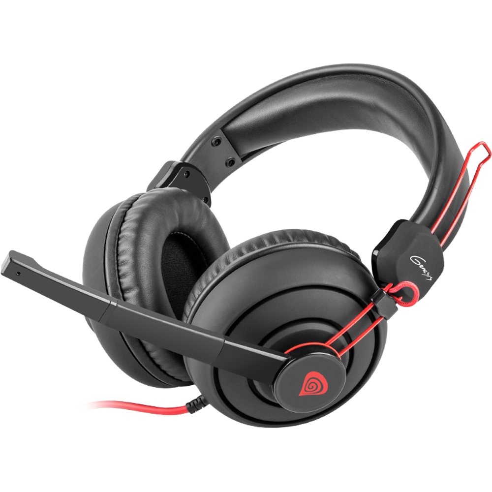 Casti Gaming cu microfon Natec Genesis H70, Rosu/Negru Casti Gaming cu microfon Natec Genesis H70, Rosu/Negru
