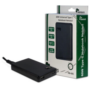Alimentator laptop Inter-Tech Argus NB-60C, 60W, Negru Alimentator laptop Inter-Tech Argus NB-60C, 60W, Negru