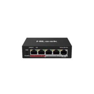 Switch PoE cu 4 porturi HikVision HiLook NS-0105P-35(B), 10/100 Mbps, 1 Gbps, 0.744 Mpps, MAC 1K, fara management Switch PoE cu 4 porturi HikVision HiLook NS-0105P-35(B), 10/100 Mbps, 1 Gbps, 0.744 Mpps, MAC 1K, fara management