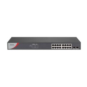Swtich PoE cu 16 porturi HikVision HiLook NS-0518P-125, 10/100/1000 Mbps, 36 Gbps, 26.79 Mpps, MAC 8K, fara management Swtich PoE cu 16 porturi HikVision HiLook NS-0518P-125, 10/100/1000 Mbps, 36 Gbps, 26.79 Mpps, MAC 8K, fara management