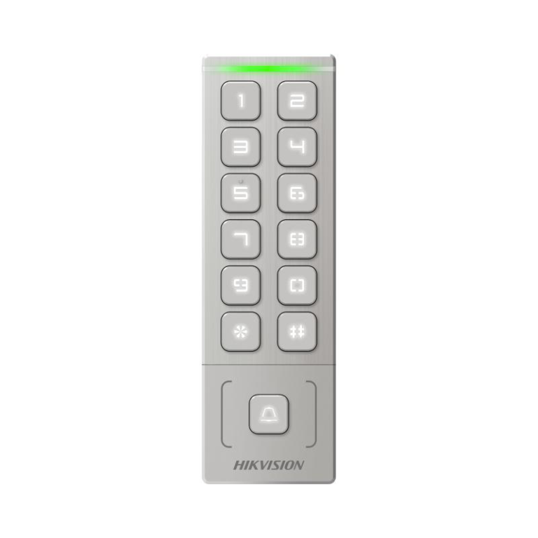 Cititor de proximitate cu tastatura Hikvision DS-K1T809EX, tag, PIN