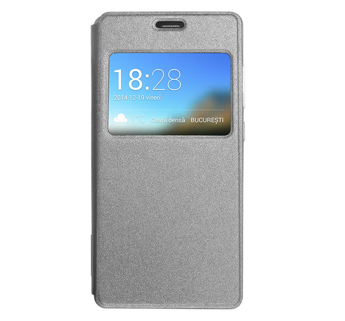 Husa Flip Cover pentru Allview P6 Energy, Gri