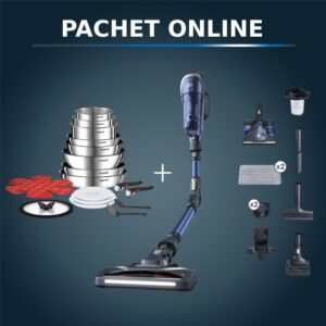 Pachet PROMO Aspirator vertical fără fir Rowenta X-Force Flex 8.60 Aqua RH9690WO & Set 20 piese Tefal Ingenio Emotion L897SJ04 Pachet PROMO Aspirator vertical fără fir Rowenta X-Force Flex 8.60 Aqua RH9690WO & Set 20 piese Tefal Ingenio Emotion L897SJ04