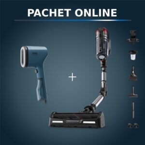 Pachet PROMO Aspirator vertical fara fir Rowenta X-Force Flex 12.60 RH98A7WO & Aparat de calcat vertical Tefal Pure Pop DT2020E1 Pachet PROMO Aspirator vertical fara fir Rowenta X-Force Flex 12.60 RH98A7WO & Aparat de calcat vertical Tefal Pure Pop DT2020E1