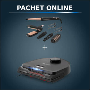 Pachet PROMO Aspirator robot Rowenta X-Plorer Serie 220 RR9465WH si Aparatul de coafat Rowenta Infinite Looks 14 în 1 CF4231F0 Pachet PROMO Aspirator robot Rowenta X-Plorer Serie 220 RR9465WH si Aparatul de coafat Rowenta Infinite Looks 14 în 1 CF4231F0