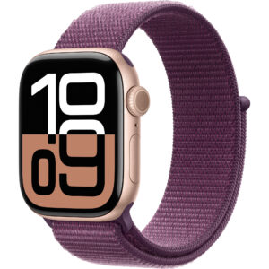 Apple Watch Series 10 , GPS, 42mm Rose Gold Aluminium Case, Sport Loop Band, Plum Apple Watch Series 10 , GPS, 42mm Rose Gold Aluminium Case, Sport Loop Band, Plum