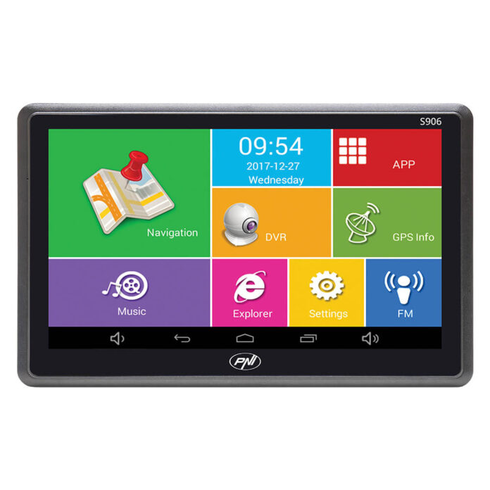 Navigatie GPS PNI S906, 7 inch, Harti Here Maps si Waze cu radarele din Romania + DVR