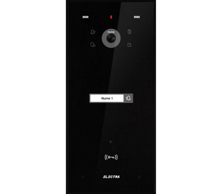 Post exterior videointerfon, 1 familie, negru, montaj incastrat, Electra VPH.01F03.ELBTL