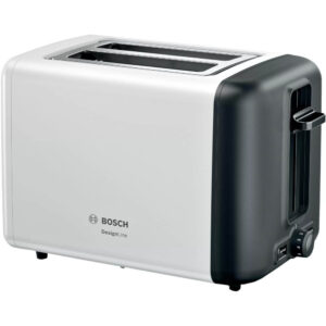 Prajitor de paine compact Bosch DesignLine TAT3P421, Functie de dezghetare si incalzire, 970 W, 2 felii, Alb Prajitor de paine compact Bosch DesignLine TAT3P421, Functie de dezghetare si incalzire, 970 W, 2 felii, Alb