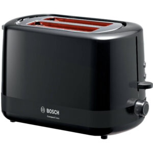 Prajitor paine Bosch TAT3A113, 800 W, 2 felii, Controlul variabil de rumenire, Senzor electronic prajire uniforma, Functie dezghetare si incalzire, Negru Prajitor paine Bosch TAT3A113, 800 W, 2 felii, Controlul variabil de rumenire, Senzor electronic prajire uniforma, Functie dezghetare si incalzire, Negru