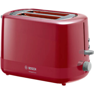 Prajitor paine Bosch TAT3A114, 800 W, 2 felii, Controlul variabil de rumenire, Senzor electronic prajire uniforma, Functie dezghetare si incalzire, Rosu Prajitor paine Bosch TAT3A114, 800 W, 2 felii, Controlul variabil de rumenire, Senzor electronic prajire uniforma, Functie dezghetare si incalzire, Rosu
