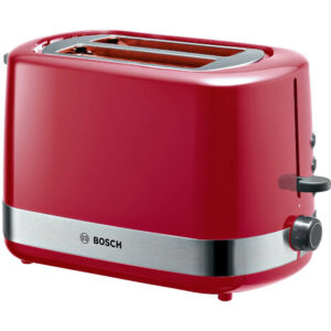 Prajitor paine Bosch TAT6A514, 800 W, 2 felii, Controlul variabil de rumenire, Senzor electronic prajire uniforma, Functie dezghetare si incalzire, Rosu Prajitor paine Bosch TAT6A514, 800 W, 2 felii, Controlul variabil de rumenire, Senzor electronic prajire uniforma, Functie dezghetare si incalzire, Rosu