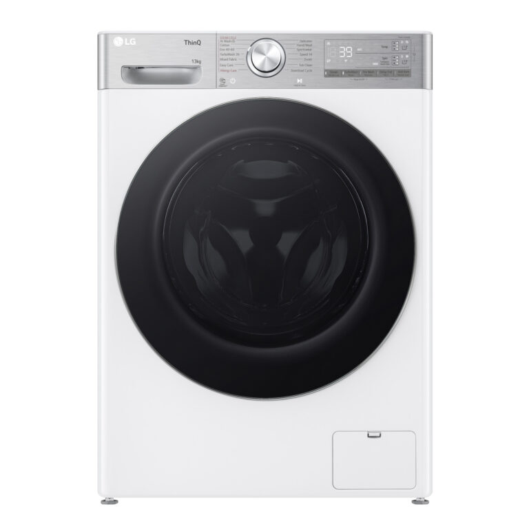 Masina de spalat rufe frontala LG F4WR913P3WA, Motor Inverter Direct Drive, Clasa A, 13 kg, 1400 rpm, Wi-Fi, Turbowash, ezDispense, Alb