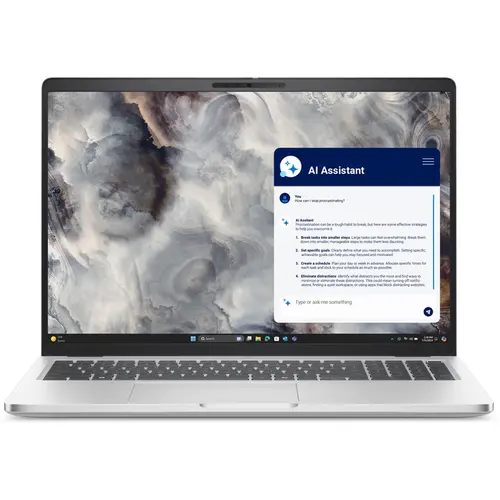 Laptop Dell Pro 16 Plus PB16250 (Procesor Intel® Core™ Ultra 7 265U (12M Cache, up to 5.30 GHz), 16inch FHD+, 16GB DDR5, 512GB SSD, Intel Graphics, Windows 11 Pro, Gri)