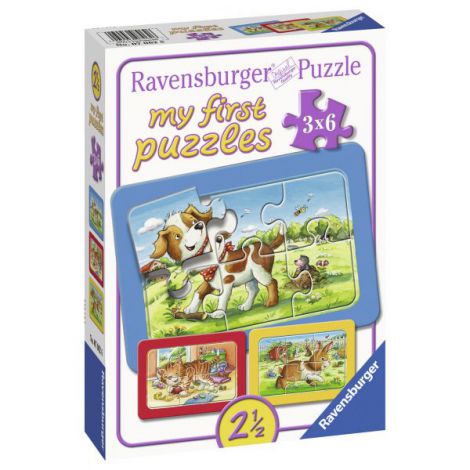 Puzzle Animalute Copii, 3X6 Piese Puzzle Animalute Copii, 3X6 Piese