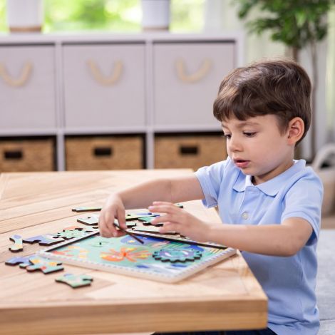 Puzzle educativ din lemn, cu rotite dintate, Oceanul, 8 piese, pentru copii 3 ani+, Melissa&Doug 31003 Puzzle educativ din lemn, cu rotite dintate, Oceanul, 8 piese, pentru copii 3 ani+, Melissa&Doug 31003
