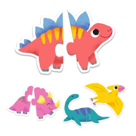Puzzle duo Micii Dinozauri, Djeco Puzzle duo Micii Dinozauri, Djeco
