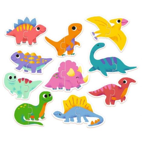 Puzzle duo Micii Dinozauri, Djeco Puzzle duo Micii Dinozauri, Djeco