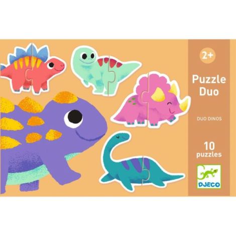 Puzzle duo Micii Dinozauri, Djeco Puzzle duo Micii Dinozauri, Djeco