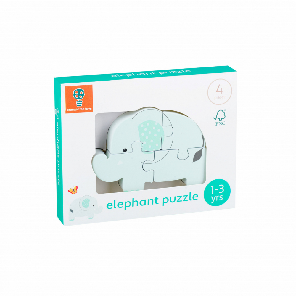 Puzzle elefant din lemn, Orange Tree Toys Puzzle elefant din lemn, Orange Tree Toys