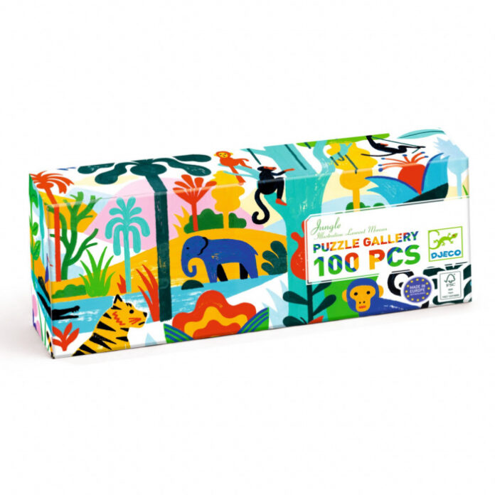 Puzzle galerie 100 piese Jungla, Djeco Puzzle galerie 100 piese Jungla, Djeco