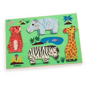 Puzzle lemn Coucou Tigre, Djeco Puzzle lemn Coucou Tigre, Djeco
