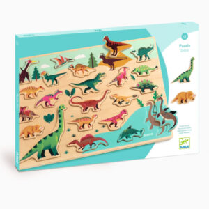 Puzzle lemn Dinozauri, Djeco Puzzle lemn Dinozauri, Djeco